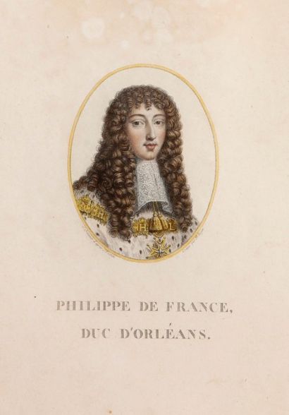 D'après J. CROIZIER Portraits de Louis de Bourbon, prince de Condé et Philippe de...