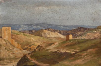 Jean-Richard GOUBIE (1840-1899) Montagnes en Algérie
Quatre petites huiles sur toile.
(Petits...