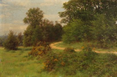 Jean-Richard GOUBIE (1840-1899) Campagne, Charrue, Ferme, arbre et champs
Cinq petites...