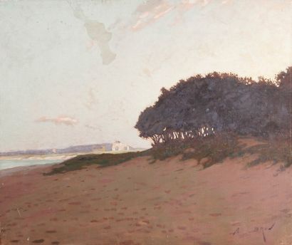 Alexandre BRUN (1853-1941) Bosquet sur la plage
Huile sur toile, signée en bas à...