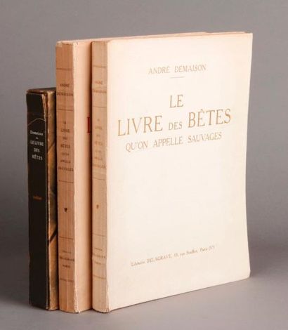 DEMAISON (André) Le Livre des Bêtes, qu'on appelle sauvages. Illustrations de H....