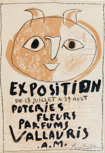 Pablo PICASSO (1881-1973) Exposition du 25 juillet au 29 août. Poteries, fleurs,...