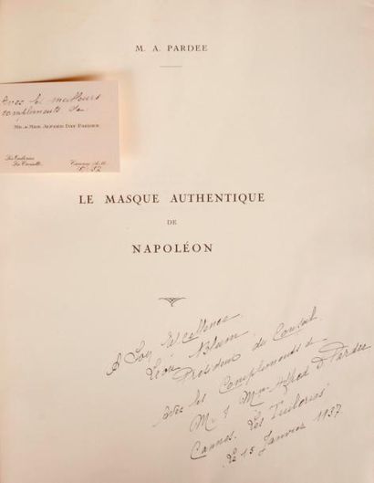 null [Exemplaire de Léon Blum]. PARDEE (Alfred
Day). Le Masque authentique de Napoléon,...