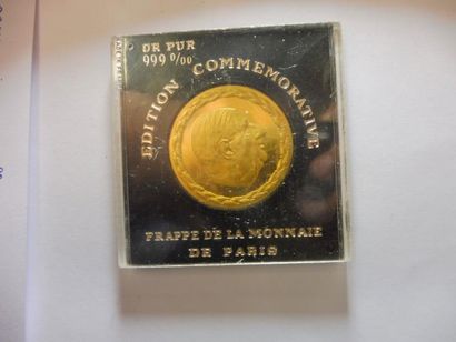 null MEDAILLE "Charles de Gaulle" 1890-1970, or jaune à 999/1000 16,80 g.