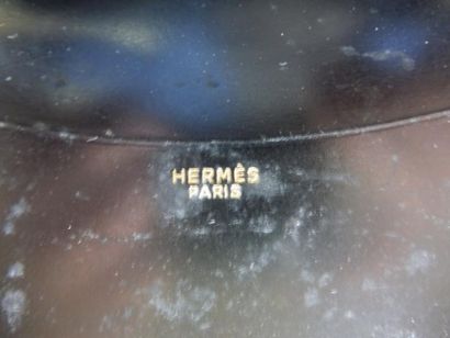 null COUVERTURE D’AGENDA masculin en cuir noir de marque HERMES Paris 13,2 x 18,7...