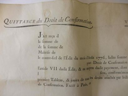 null LOT comprenant : 7 documents notarié sur vélin et papier du XVIIème et XVIIIème ;...