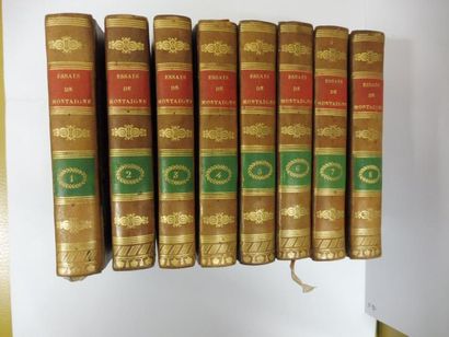 MONTAIGNE Michel de "Les essais" éditeur FROMENT 1885 - 8 volumes dos cuir