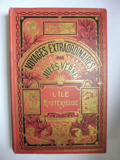 VERNE Jules  "Le tour du monde en 80 jours" HACHETTE, 1922 (bon état) ; "l’île mystérieuse"...