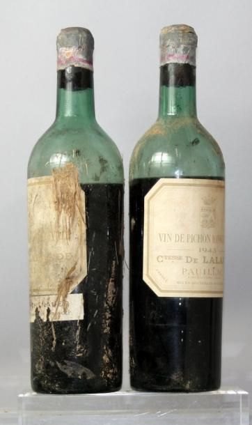 Deux bouteilles Château PICHON LONGUEVILLE...