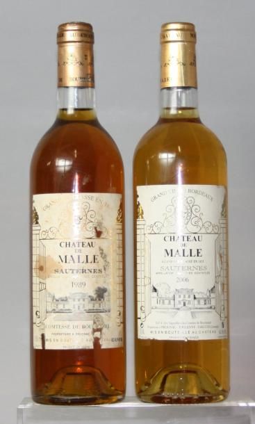 Lot de deux bouteilles de Château de MALLE...