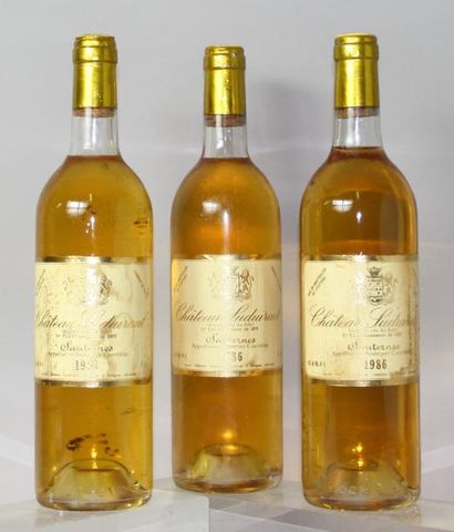 Trois bouteilles Château SUDUIRAUT 1er CC...
