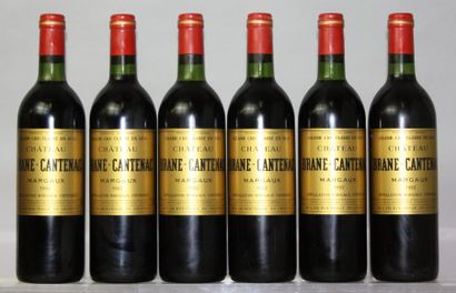 Six bouteilles Château BRANE-CANTENAC 2ème...