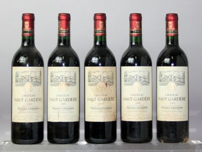 Cinq bouteilles Château HAUT GARDERE -
Pessac...