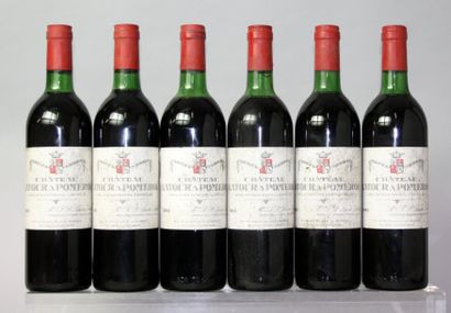 Six bouteilles Château LATOUR À POMEROL 1982.
(Etiquettes...