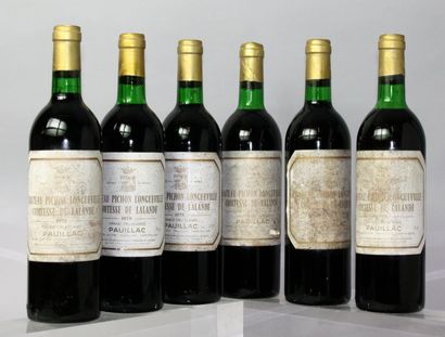 Six bouteilles Château PICHON COMTESSE DE...