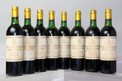 Huit bouteilles Château PICHON COMTESSE DE...