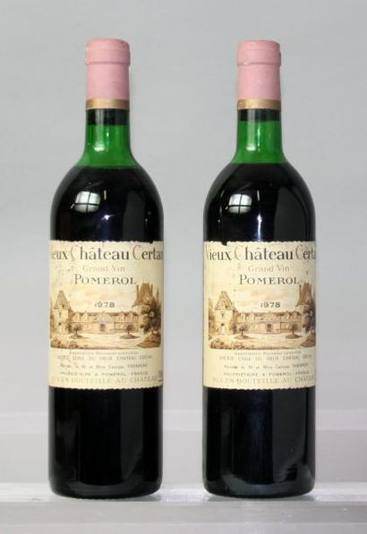 Deux bouteilles VIEUX CHÂTEAU CERTAN -
Pomerol...