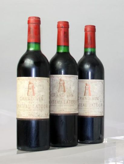 Trois bouteilles Château LATOUR 1er GCC -
Pauillac...