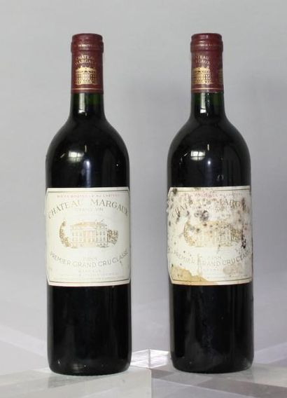 Deux bouteilles Château MARGAUX 1er GCC -
Margaux...