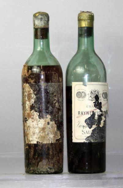 Deux bouteilles Château de RAYNE VIGNEAU...