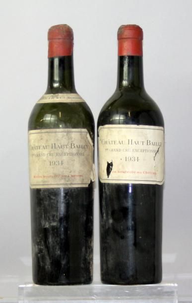 Deux bouteilles Château HAUT BAILLY CC -
Graves...