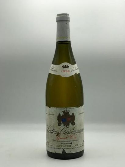 null 1 bouteille Corton-Charlemagne GC Louis Violland 1998 (étiq.lég griffée, lé...