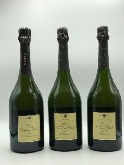 null 3 bouteilles CHAMPAGNE "Cuvée William Deutz" Brut 1990 
