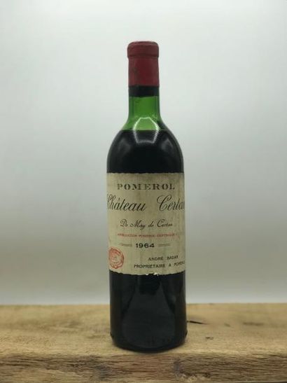 null 1 bouteille Château Certan de May Pomerol 1964 (niveau: mi ép., étiq. très lég....