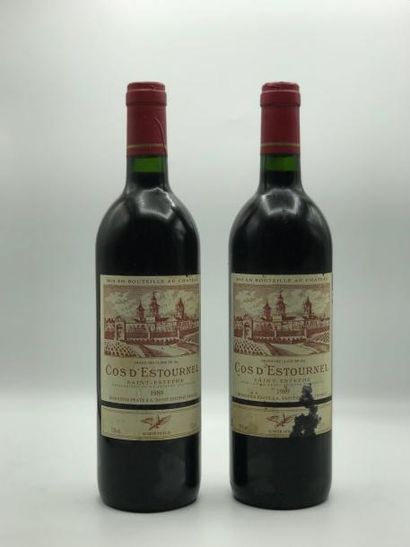 null 2 bouteilles Château Cos d'Estournel 2e Cru Classé Saint-estèphe 1989 (étiq.très...