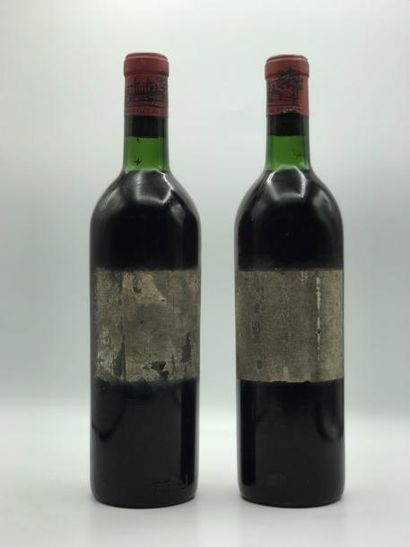 null 2 bouteilles Château Lafite Rothschild 1er Cru Classé Pauillac 1960 (niveau:lég.bas,...