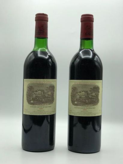null 2 bouteilles Château Lafite Rothschild 1er Cru Classé Pauillac 1983 (niveau:...
