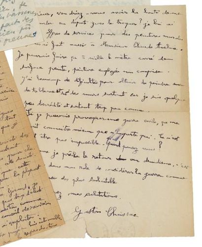 CHAISSAC (Gaston) Lettre autographe, signée à un écrivain [L'Oie, Vendée. 28.6.1949];...
