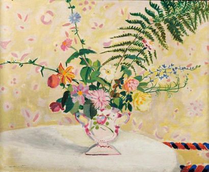 Maurice MARINOT(1882-1960) Bouquet de fleurs Huile sur toile, signée en bas à gauche...