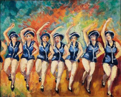 Ludovic RODO-PISSARO (1878-1952) Les danseuses Huile sur toile, signée en bas à gauche....