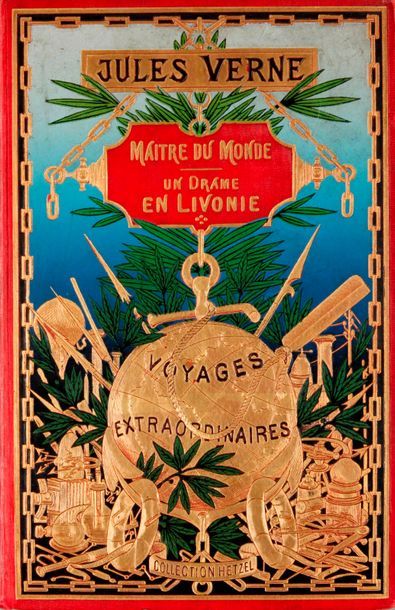 JULES VERNE-HETZEL Maître du Monde / Un Drame en Livonie (1904). Volume double au...