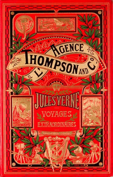 JULES VERNE-HETZEL L'Agence Thompson and Co (1907). Volume double à un éléphant,...