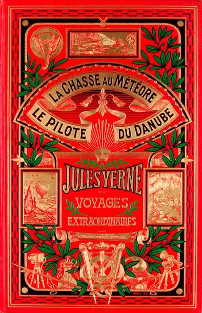 JULES VERNE-HETZEL La Chasse au Météore / Le Pilote du Danube (1908). Volume double...