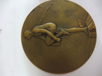 null 7 MEDAILLES en bronze : Société PHILOMATIQUE de Bordeaux 1882, cours d’adultes ;...