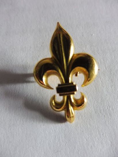 null BROCHE ‘’fleur de lys’’ Or jaune 4g. H : 2,5 cm