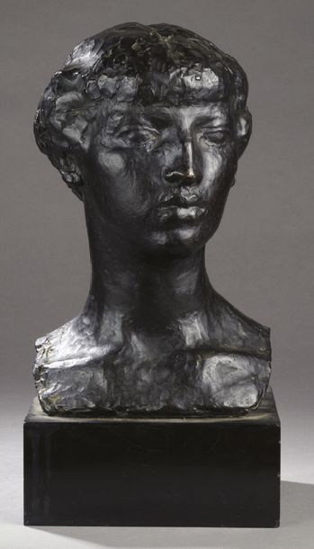 Jean CARTON (1912-1988) Tête de jeune fille tournée sur la gauche
Epreuve en bronze...