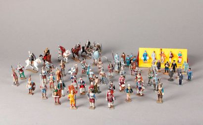 null CBG et divers : Lot de Cavaliers et figurines toutes époques, dont Romains –...