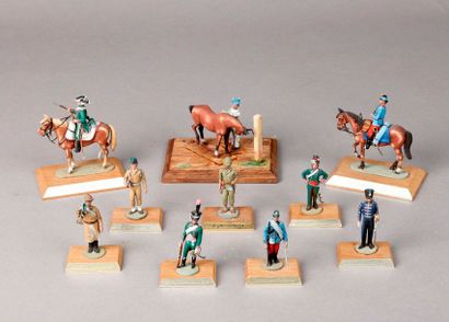 null Jacques BITTARD : 10 figurines et Cavaliers dont : 8ème Chasseur 1914 - Chasseur...