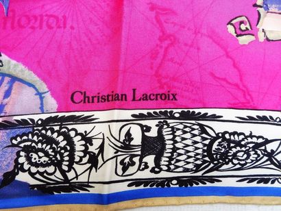 null Christian LACROIX Foulard ‘’ASIA’’ Soie 66 x 66 cm (parfait état)