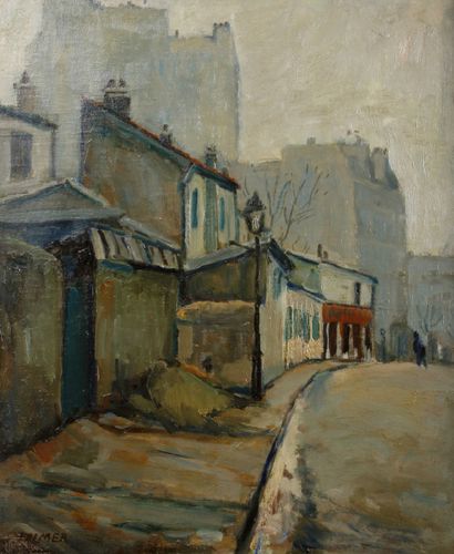 FALMER Rue à Montmartre
Huile sur toile, signée en bas à gauche.
53 x 45 cm