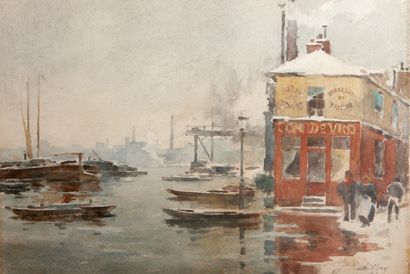 Pierre VAUTHIER (1845-1946) Pointe d'Ivry
Aquarelle, signée en bas à droite et située.
28...