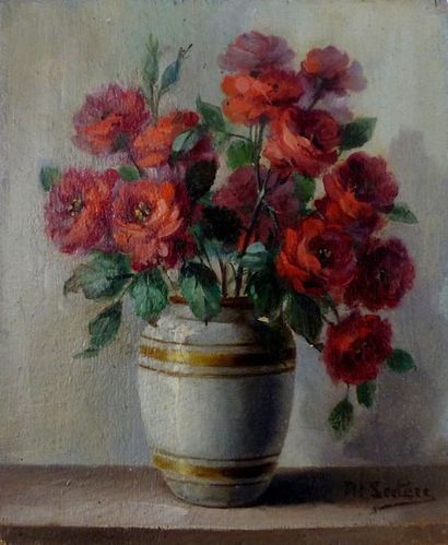 Marguerite LECLERE (XIXème - XXème) Bouquet de fleurs

Huile sur panneau, signée...