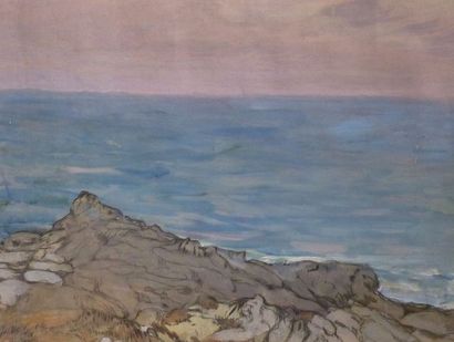 Alexandre BENOIS (1870-1960) 

Seaside

Watercolour on paper, signed lower left

41...
