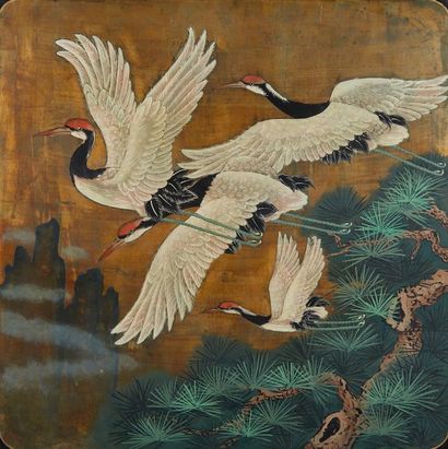 null CHINA

Two lacquer panels depicting birds at the water's edge

92 x 92 cm. -...