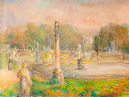 WLADYSLAW JAHL (1886-1953) 

Le jardin du Luxembourg

Huile sur toile, signée en...