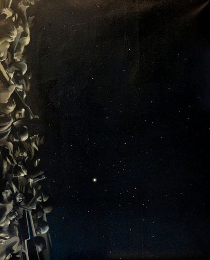 Henry LE CHENIER (1937-2014) Et pourtant la lune était belle

Huile sur toile, signée...